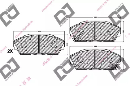 Комплект тормозных колодок DJ PARTS BP1226